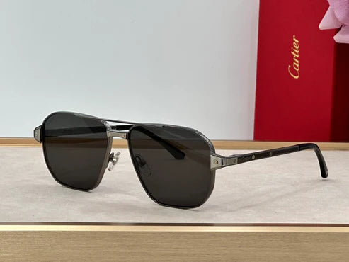 Cartier Exception POLARISED CT0424S 001 Sunglasses Pilot 59-15-140 ✨