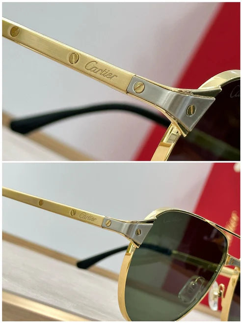 Cartier Exception POLARISED CT0425S 001 Sunglasses Pilot 59-16-140 ✨