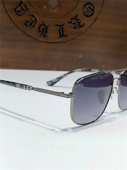 Chrome Hearts 8229 Metal-Acetate Aviator Sunglasses⚜️