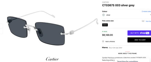 Cartier™ CT0367S 002 54 - Gold-Silver Unisex Sunglasses Precious 🐆 $11.000