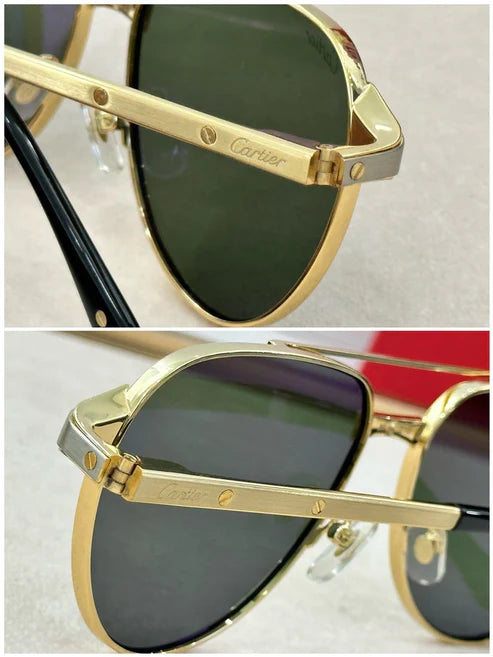 Cartier Exception POLARISED CT0425S 001 Sunglasses Pilot 59-16-140 ✨