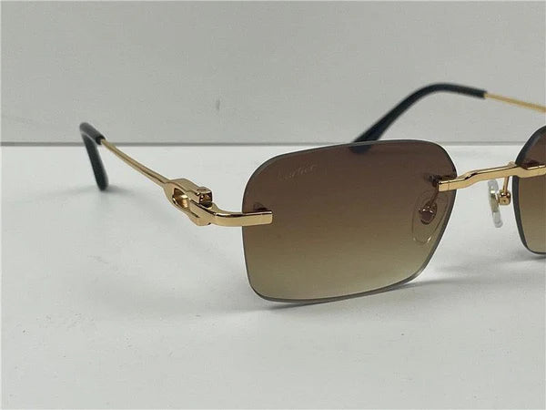 CARTIER CT0290 Gold-Silver Men's Sunglasses 👑