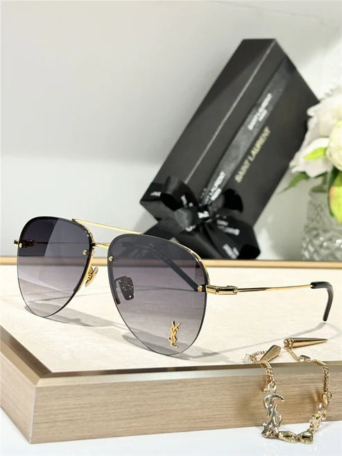 - YSL Saint Laurent 11M Classic Sun Aviator Unisex Sunglasses ✨