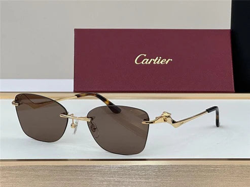 PANTHÈRE DE CARTIER CT 0120 - Platinum-Gold Sunglasses 👑