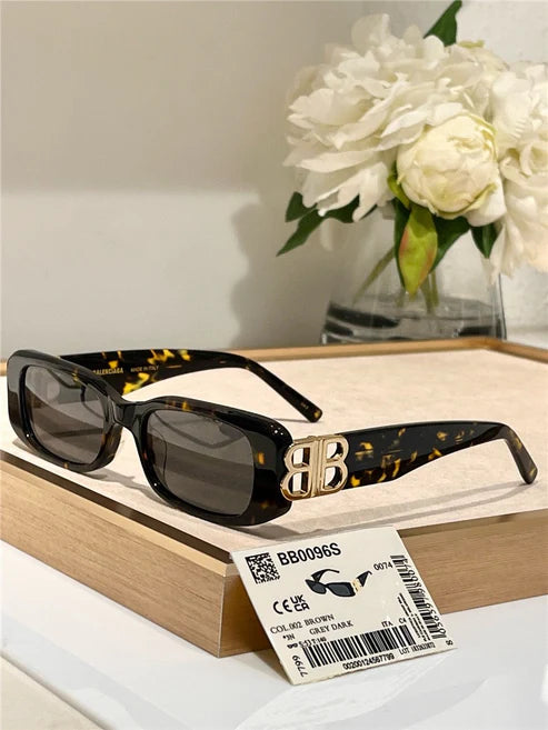 Balenciaga Eyewear BA 0096S rectangle-frame sunglasses Unisex🖤