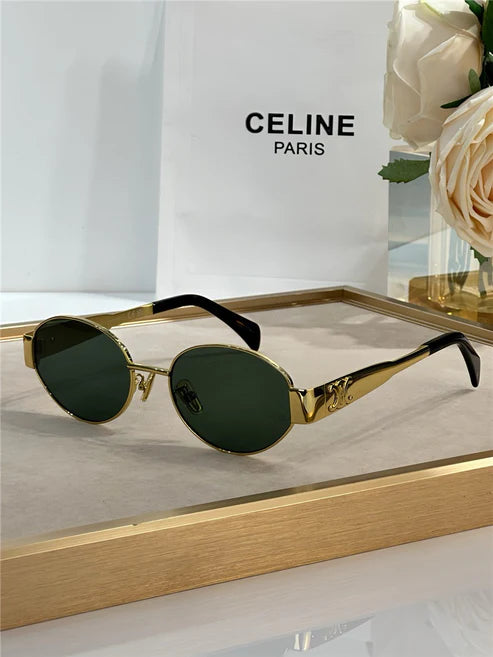 Celine Triomphe Metal Oval 40235 Women's Sunglasses✨