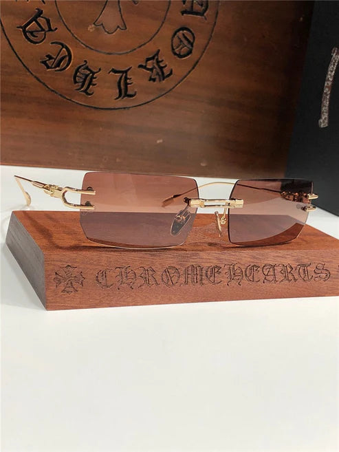 Chrome Hearts LORDIE Gold Rimless 56 15 134 Zeiss Lenses Sunglasses⚜️