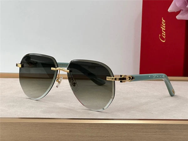 Cartier C DECOR CT0440S Wood frame Unisex Sunglasses 🐆