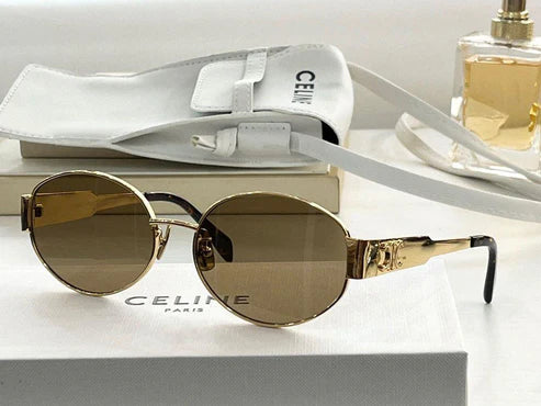 CELINE ovals Triomphe Metal 01 CL40235U 30N Sunglasses ✨