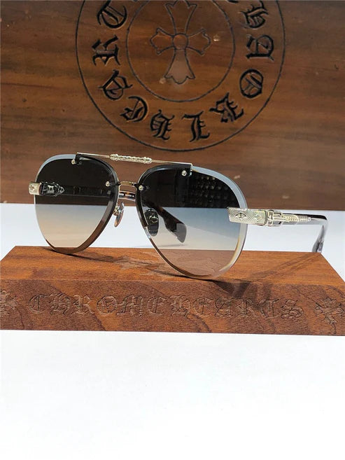 Chrome Hearts 8267 Metal frame Luxury Pilot Sunglasses🔱