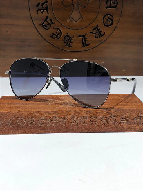 Chrome Hearts 8230 Metal-Acetate Aviator Sunglasses⚜️