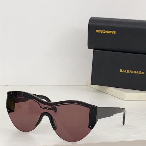 BALENCIAGA SKI 0004 Navy Blue Shield Mask Fashion Sunglasses BB0004SA Unisex 010 🖤