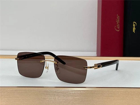 CARTIER Lens Buffalo Horn 60MM-140MM Men's Sunglasses CT 0031RS 001 ✨