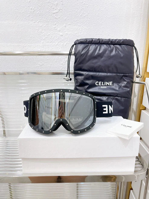 CELINE EYEWEAR Studded Ski Goggles Sunglasses ✨