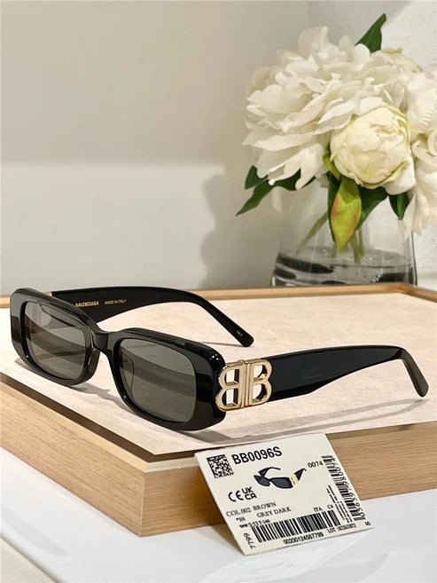 Balenciaga Eyewear BA 0096S rectangle-frame sunglasses Unisex🖤