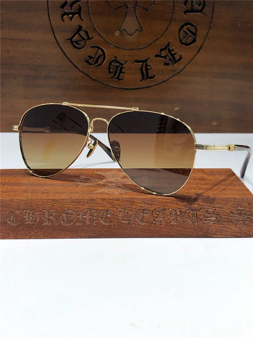 Chrome Hearts 8230 Metal-Acetate Aviator Sunglasses⚜️