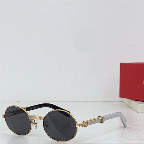 Cartier Première Round-Frame Gold-Tone and Wood CT0464S Sunglasses 🐆 $3500