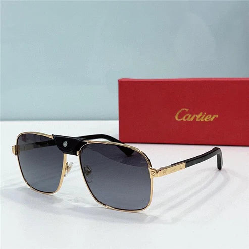 CARTIER SANTOS CT0389S Horn Men's SUNGLASSES 👑