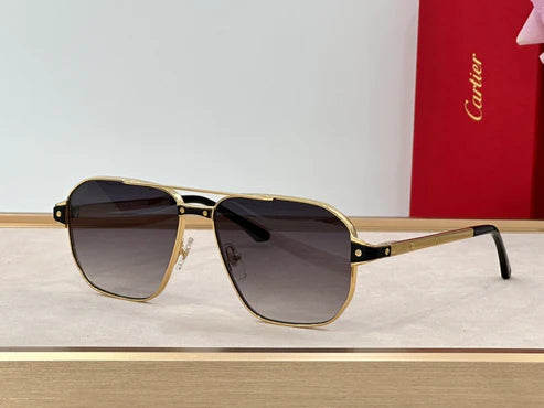 Cartier Exception POLARISED CT0424S 001 Sunglasses Pilot 59-15-140 ✨