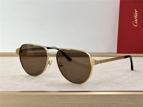 Cartier Exception POLARISED CT0425S 001 Sunglasses Pilot 59-16-140 ✨