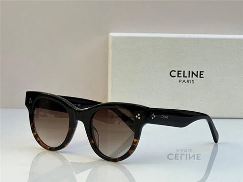 Celine BOLD 3 DOTS CL 4003 IN 01B Round Women's Sunglasses✨