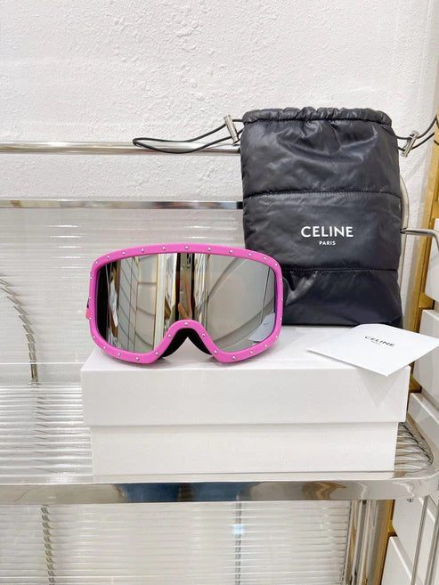 CELINE EYEWEAR Studded Ski Goggles Sunglasses ✨