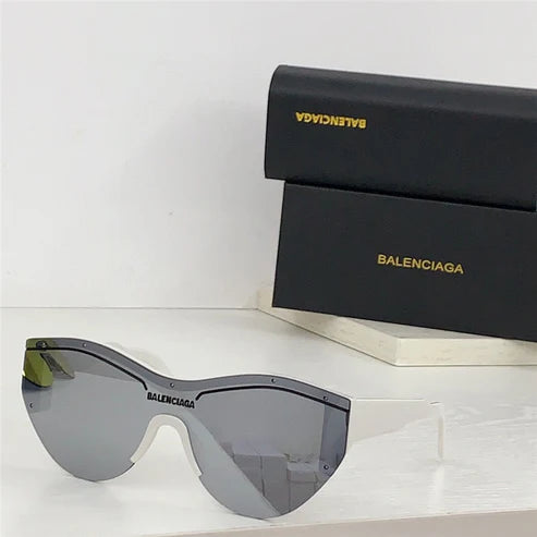 BALENCIAGA SKI 0004 Navy Blue Shield Mask Fashion Sunglasses BB0004SA Unisex 010 🖤