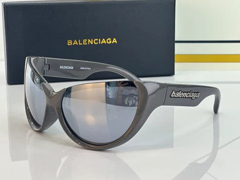 BALENCIAGA 0201S Black Mask Butterfly / Cat Eye Fashion Sunglasses 🖤