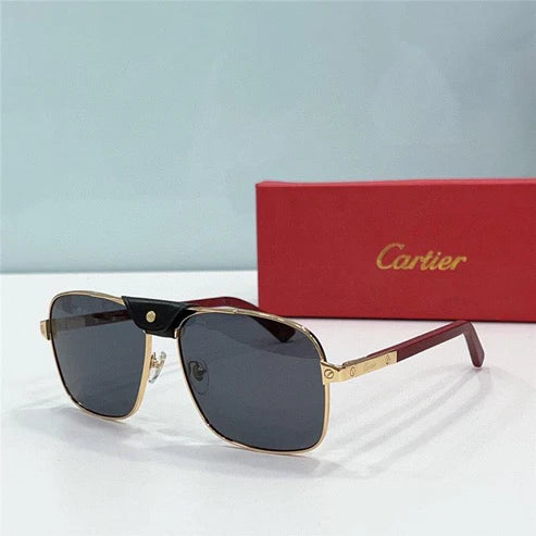 CARTIER SANTOS CT0389S Horn Men's SUNGLASSES 👑