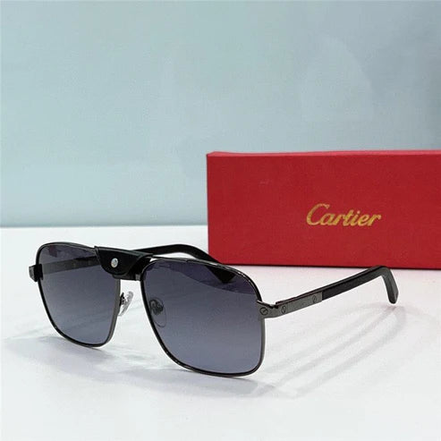 CARTIER SANTOS CT0389S Horn Men's SUNGLASSES 👑