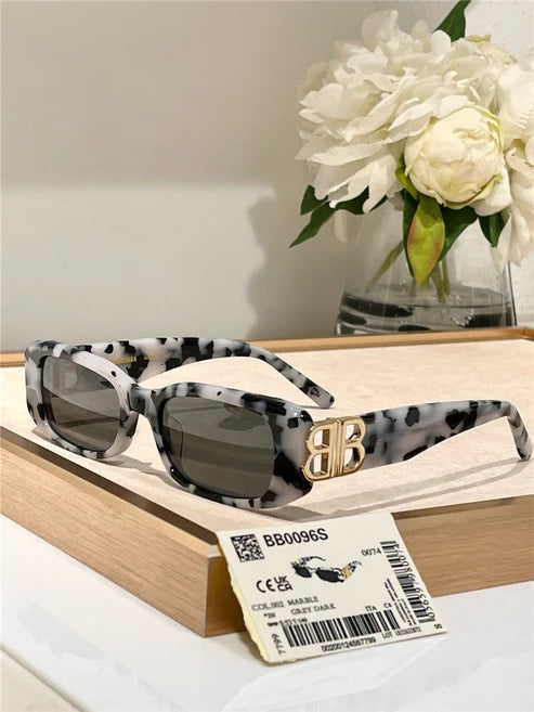 Balenciaga Eyewear BA 0096S rectangle-frame sunglasses Unisex🖤